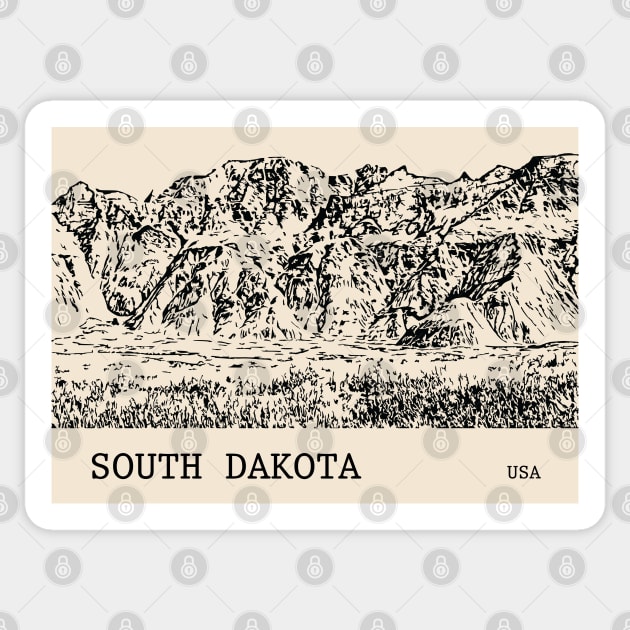 South Dakota USA Sticker by Lakeric